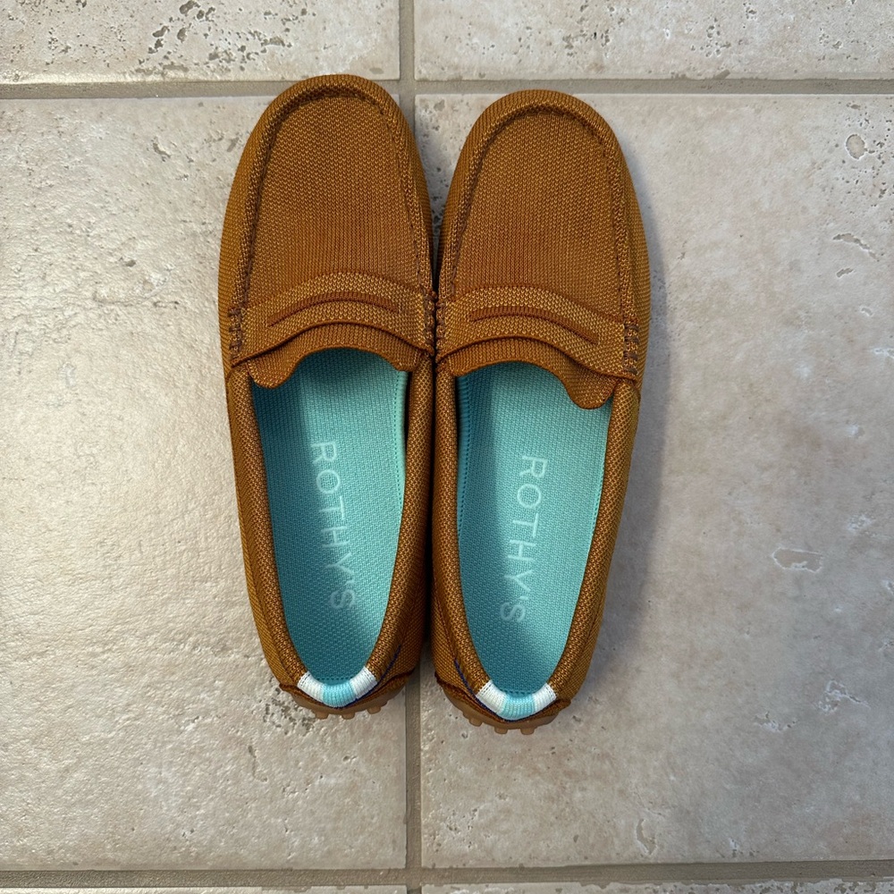 Like New Rothy’s The Driver in Cognac - size 8